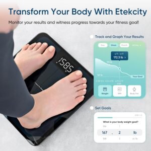 #1 Best Etekcity Smart Scale Review : Bluetooth Digital Bathroom Scale with BMI, Body Fat, Muscle Mass Tracking, FSA/HSA Eligible, LED Display, Tempered Glass, Syncs with Fitness Apps 13 71Efy7h9DL. SL1500 Gadget Hacks For Daily Life