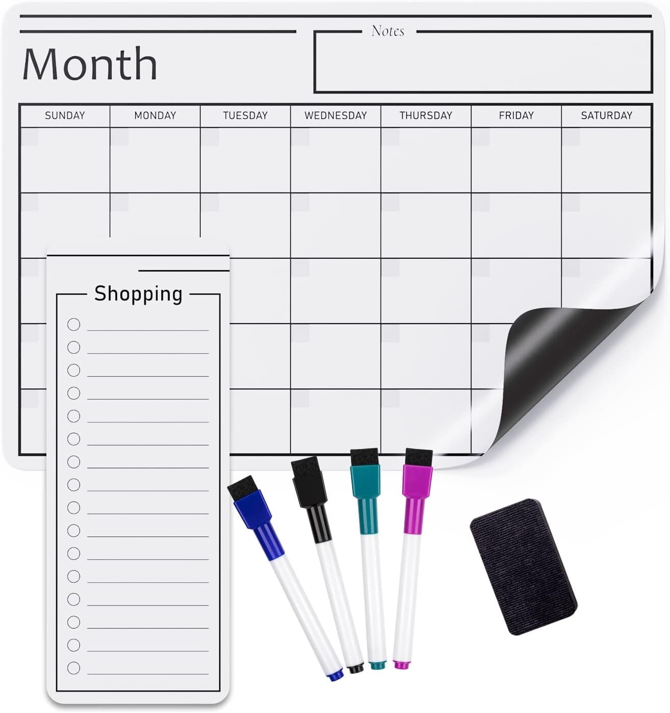 Magnetic calendar organizer