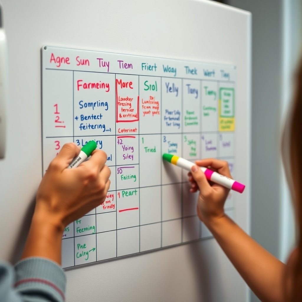 magnetic calendar in action
